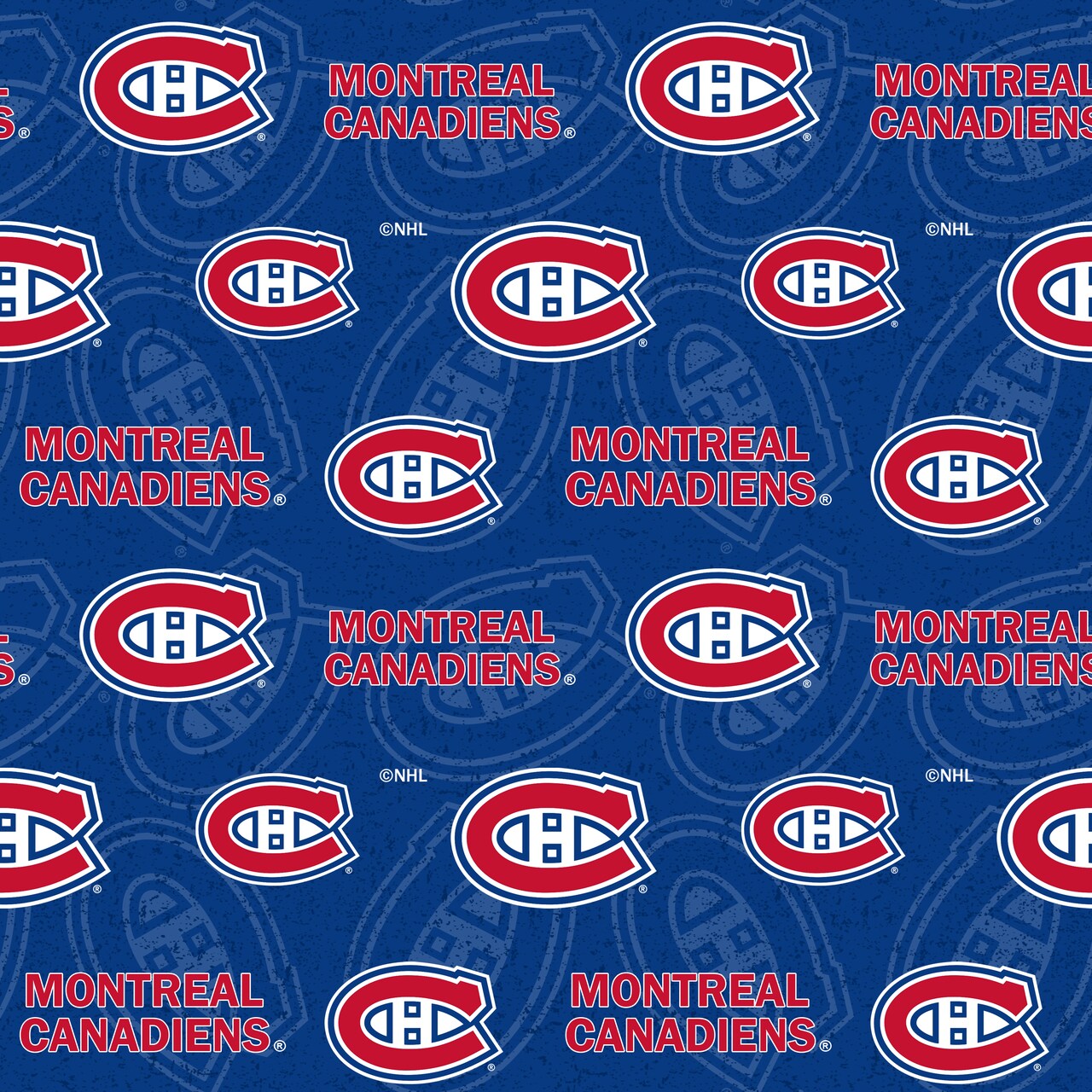 Sykel Enterprises NHL Team Cotton Fabric-Montreal Canadiens Tone on Tone Cotton Quilting Fabric